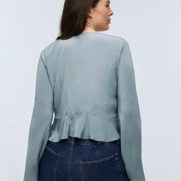 Madewell Bell Sleeve Wrap Top - Picture 6 of 6